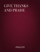 Give Thanks and Praise SA choral sheet music cover